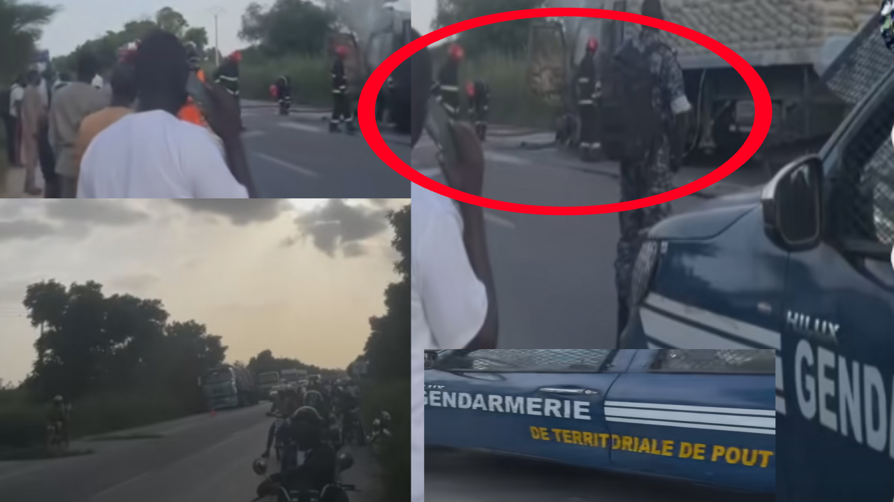Thiès : un gros-porteur en feu provoque un important embouteillage à Aloup Kagne