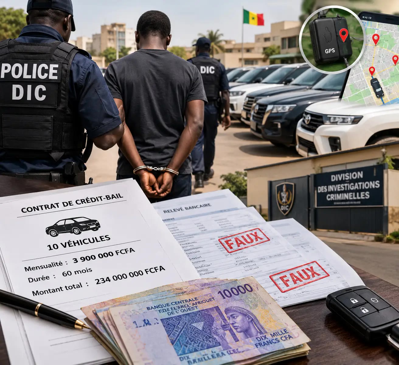 Dakar : la DIC défère un suspect pour une escroquerie présumée liée à 10 véhicules