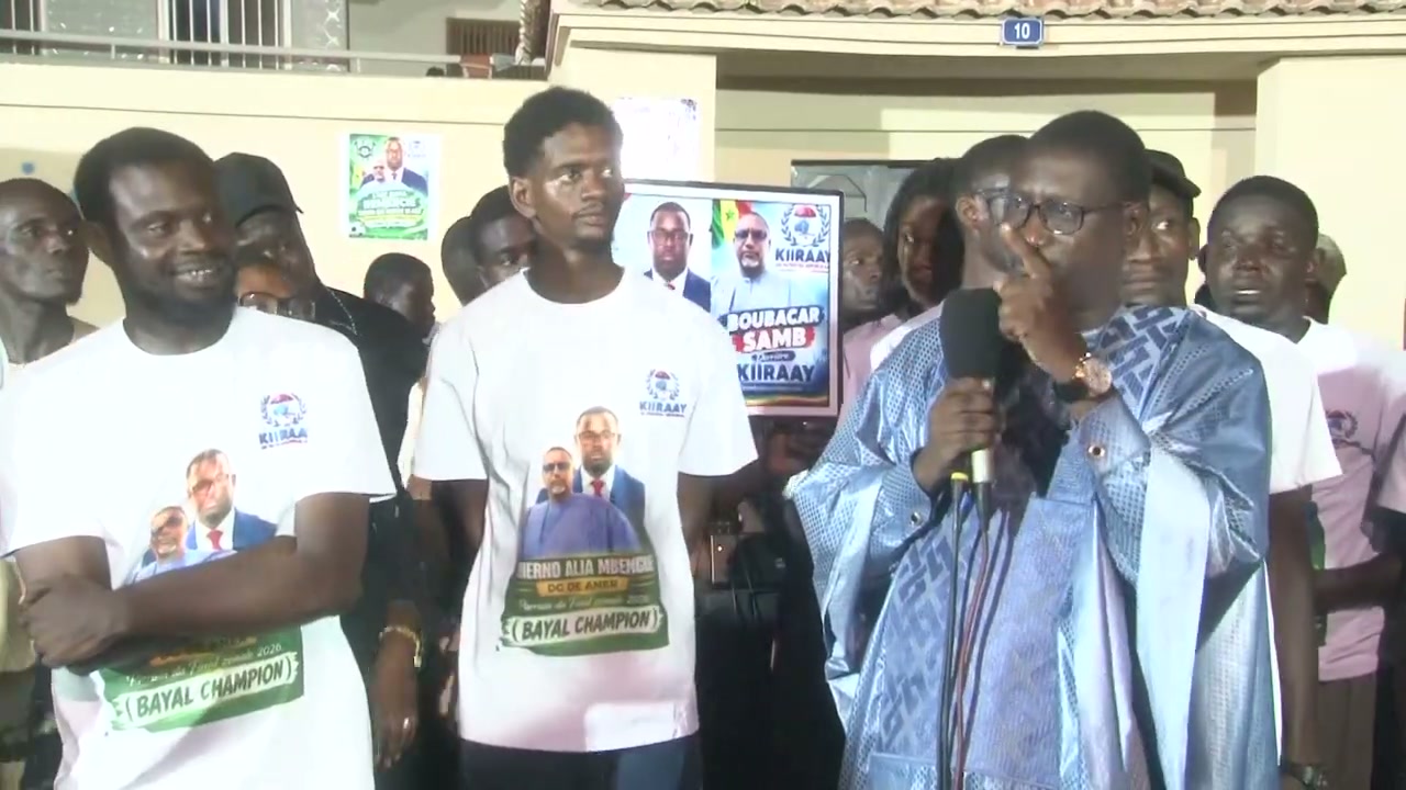 Boubacar Samb présente les perspectives de mobilisation et de développement pour Bayal. Capture du reportage Thièsinfo TV publié le 20 octobre 2026.