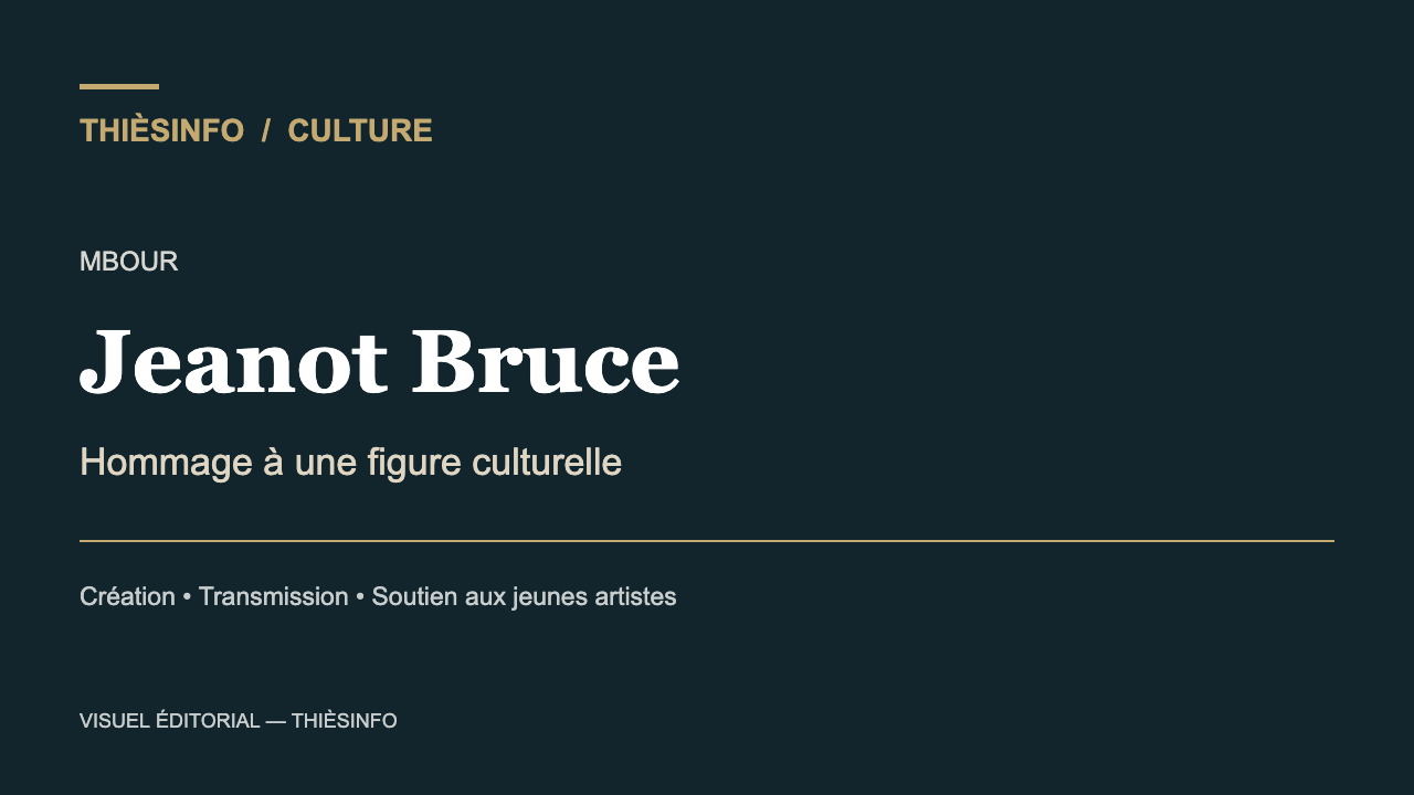 Visuel d’hommage réalisé par Thièsinfo, sans portrait de l’artiste.