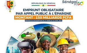 Emprunt obligataire : Le Sénégal lève 150 milliards FCFA pour financer son budget 2025