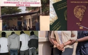 12 passeports et 7 faux visas saisis : 2 faussaires arrêtés par la police de Guinaw-Rails