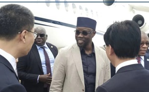 Ousmane Sonko entame une visite officielle en Chine avec une forte délégation gouvernementale