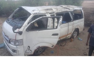 Accident à Sédhiou ce jeudi matin : un minibus fait deux tonneaux, passagers blessés