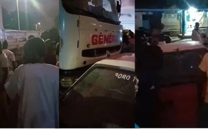 Darou Khoudoss : un camion sans conducteur percute une voiture stationnée, pas de blessés
