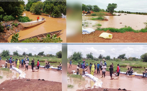 Kanel : les eaux du fleuve Sénégal inondent plusieurs villages du Dandé Mayo