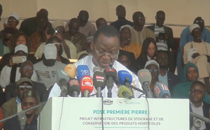 Thiès : Pose de la Première Pierre du Projet d’Infrastructures de Stockage et de Conservation des Produits Horticoles