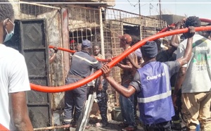 Kaffrine : un incendie provoque d’importants dégâts au marché central