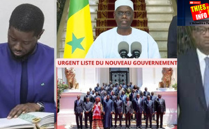 Sénégal : la liste complète du nouveau gouvernement d’Ahmadou Al Aminou Lo dévoilée