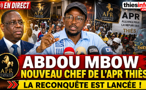 Abdou Mbow officiellement installé à la tête de l’APR de Thiès