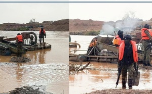 Saraya : un site d’orpaillage clandestin démantelé et du matériel saisi