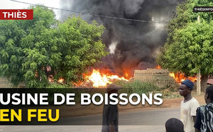 Thiès : incendie dans une usine de boissons à Touba Peycouck