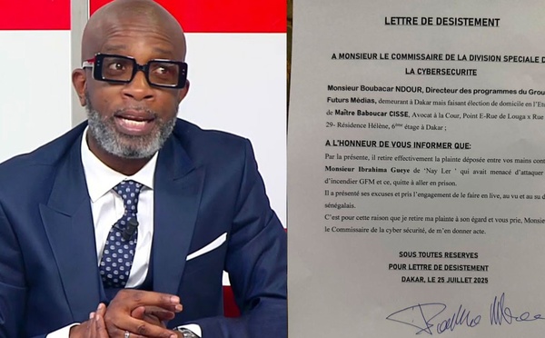 Bouba Ndour retire sa plainte contre Ney Leer après ses menaces contre la TFM