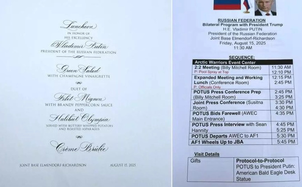 La Maison-Blanche raille la portée d'une "fuite" de documents concernant le sommet en Alaska