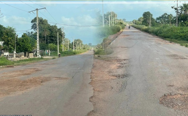 Basse-Casamance : le maire de Kafountine réclame en urgence la réhabilitation de la route Bignona-Kafountine