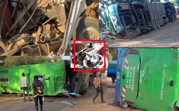 Accident mortel à Kelle Guèye: images choc du camion renversé et des blessés