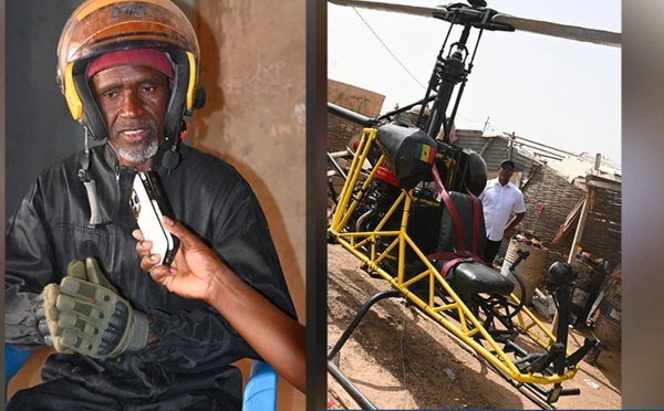 Tambacounda : un maçon autodidacte réalise son rêve en fabriquant un hélicoptère fonctionnel