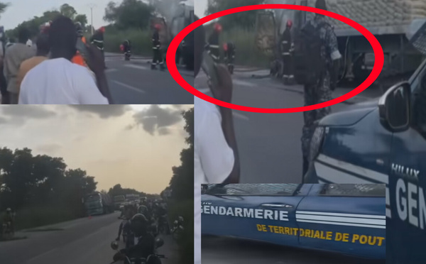 Thiès : un gros-porteur en feu provoque un important embouteillage à Aloup Kagne