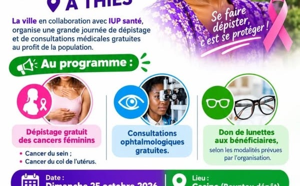 Octobre Rose à Thiès : les rendez-vous annoncés pour les 24, 25 et 30 octobre