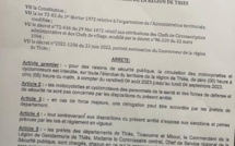 Thiès : Le Gouverneur de la région interdit la circulation des motocycles de 00 heure à 05 heures du matin du O4 pour une durée de un mois