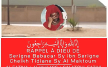 Tivaouane en deuil : Rappel à Dieu de Serigne Babacar Sy Ibn Serigne Cheikh Tidiane Sy Al Maktoum 