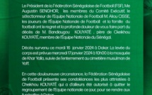 Cheikhou Kouyatè  pourra prendre part aux funérailles de son père d'après un  communiqué de la Fédération sénégalaise de Football.