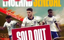 Match amical: Angleterre vs Sénégal se jouera à guichets fermés!