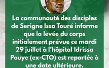 Dernière minute: Report de la levée du corps de Serigne Issa Touré
