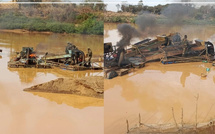 Des dragues démantelées sur le fleuve Falémé lors d’une opération de sécurisation à Kédougou