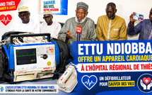Thiès : L’association ETTU NDIOBBA de Grand Thiès offre un défibrillateur cardiaque à l’hôpital régional pour sauver des vies