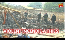 Thiès : un violent incendie ravage la foire de Hersent, plusieurs millions de francs CFA partis en fumée