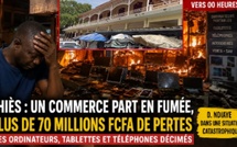 Thiès : un incendie ravage un magasin à la gare ferroviaire, plus de 70 millions FCFA de pertes